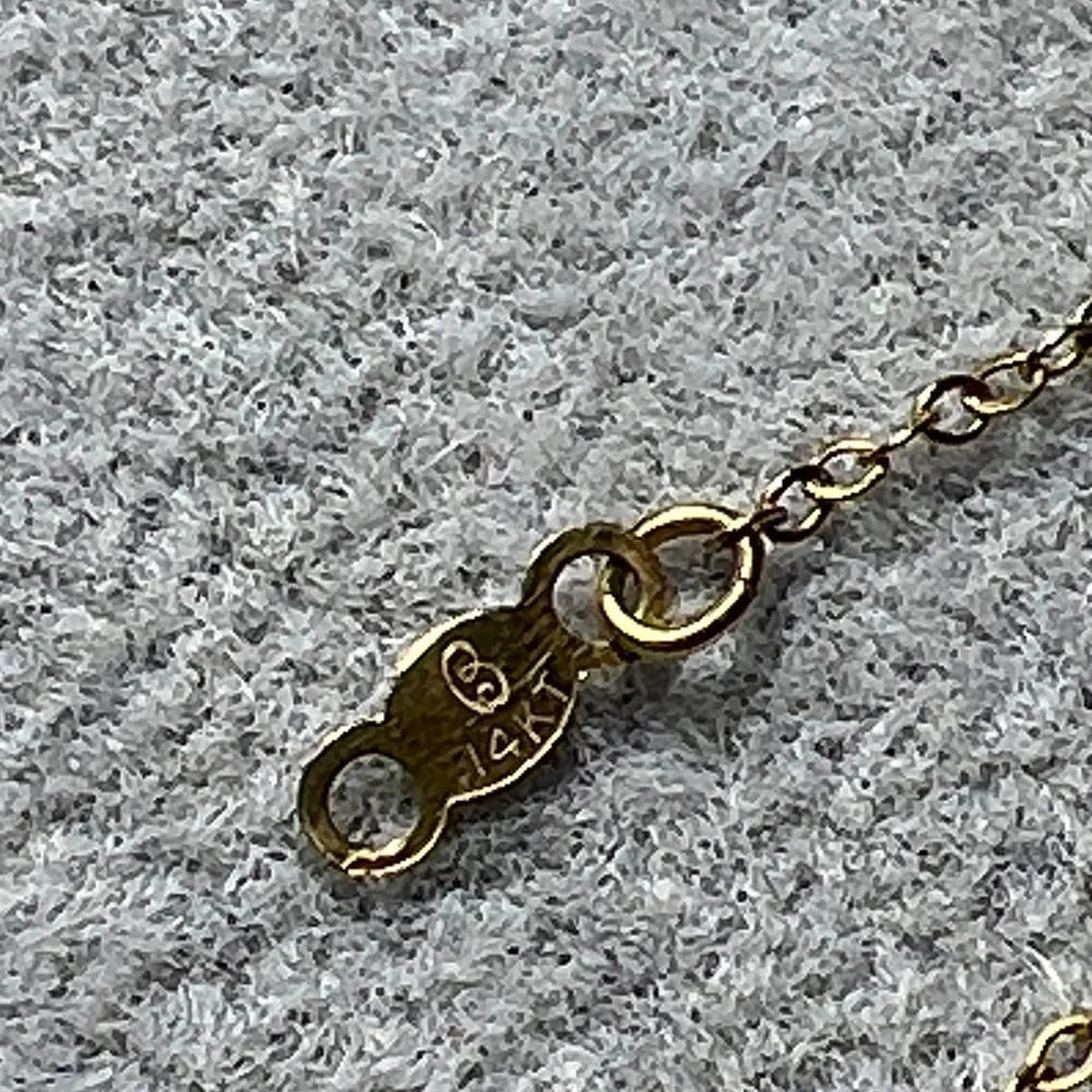 Solid 14k Gold & Graduated Pearl Necklace 14”